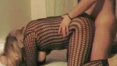 Anal Sex With Fishnets From Italian MILF