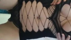 Ophelia Salvia In Fishnet Gown Teasing You