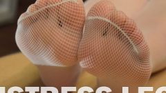 Titillating Soft Soles In White Fishnet Stockings